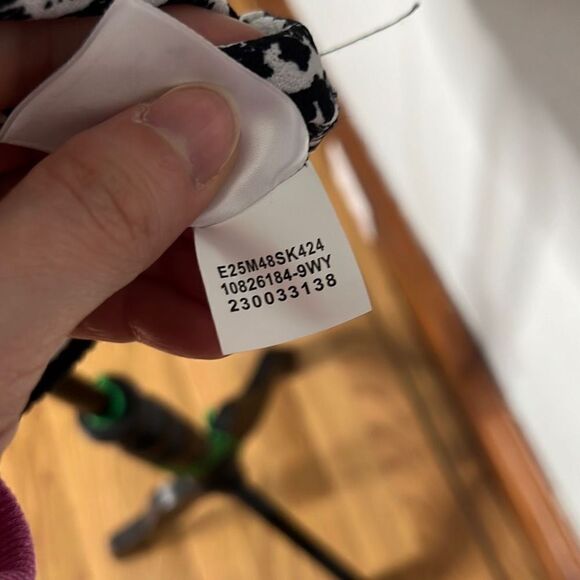 Kasper Womens Blouse Houndstooth Print Half Sleeve Black & White Size Medium NWT - Picture 10 of 10